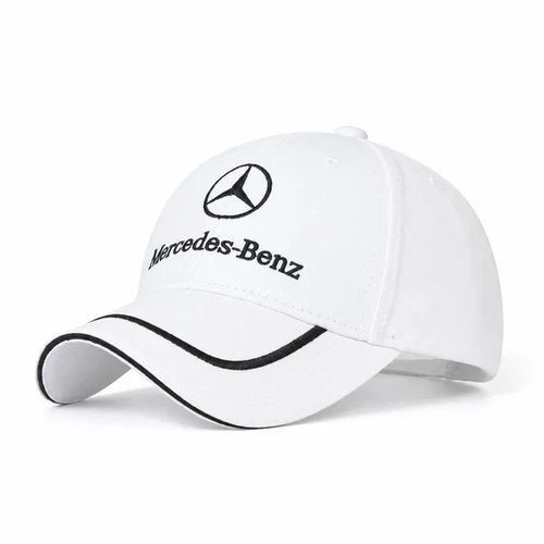 White mercedes benz style cap - mercedes,