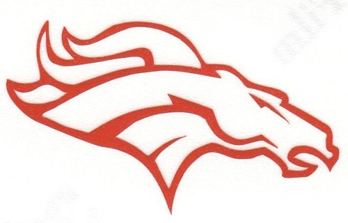 Reflective denver broncos - reflective, 2.5"