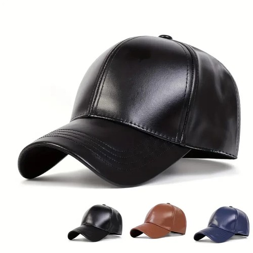 Leather baseball cap hat - leather,
